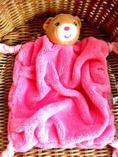 doudou kaloo ours plume plat rose noeuds roses neuf sans etiquette