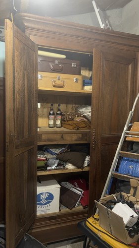 Armoire ancienne bois massif - armoire,