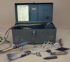 Ancien CHALUMEAU A AIR CHAUD SEFAM TROUSSE VENTOSE COMPRESSEUR + TRANSFO 110 220