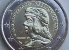 Monaco 2012 Lucien I er 2 €