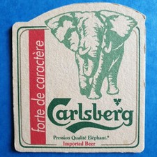 Sous-bock Carlsberg forte de caractère Pression Qualité Eléphant Imported Beer