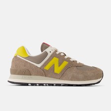 New Balance 574 En Marron Clair Et Jaune Toutes Tailles Stock Limité