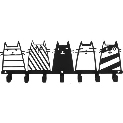 Porte clés mural chat - chat, 5