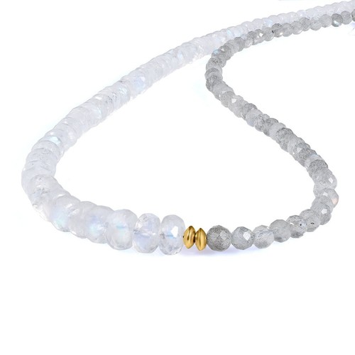 Collier perles rondelles à - de,