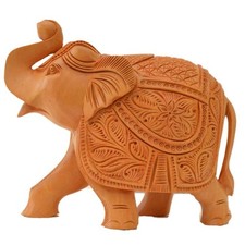 En Bois Éléphant Sculpture