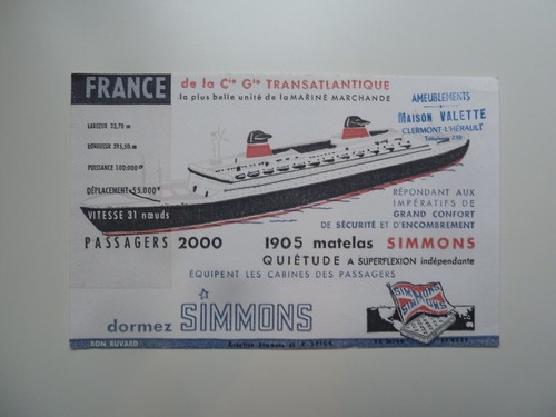 Ancien buvard cgt french line - buvard,
