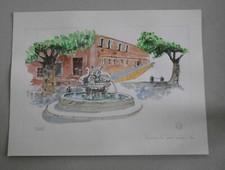 Aquarelle authentique «La