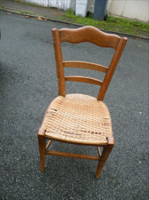Chaise bois assise tressée - assise,