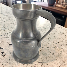 Etain du Manoir Pichet Carafe à Vin Eau Paris France Poinçonné H13 cm D7 cm XXe