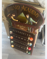 COMPTEUR DE POINTS BILLARD ACADEMY MEMBERS ONLY BOIS VERNI COUNTRY CORNER RELIEF