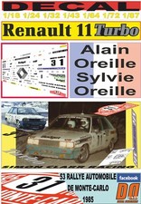 DECAL RENAULT 11 TURBO ALAIN