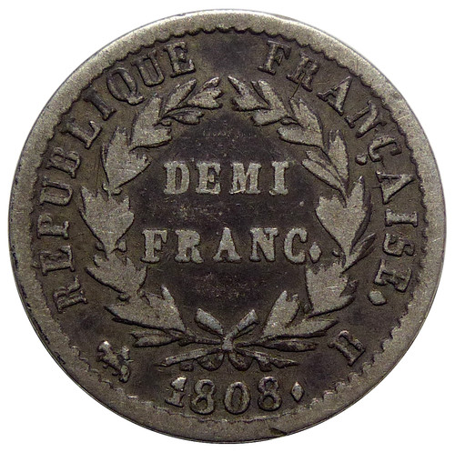 Demi franc napoléon ier 1808 - napolÉon,