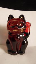 Chat Maneki Neko en cristal de