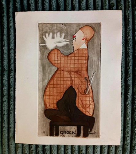 Jean auscher grock estampe - auscher,