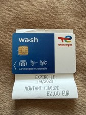 Carte Lavage TOTAL WASH 82€ (NEUF)