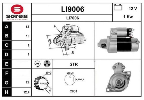 Démarreur snra li9006 - ⭐,