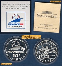 Coffret BE 10 Francs Argent 1997 Argentine Coupe Monde 1998 Idéal du Football II