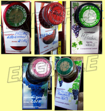 Bouteilles de vin .Etiquettes goulot vin.Champagne.Cave à vin.Identification vin