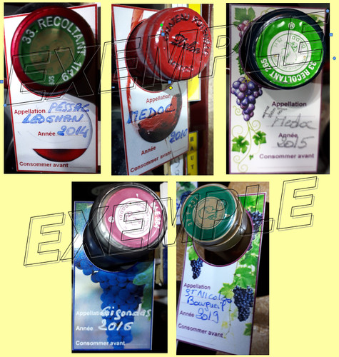 Bouteilles vin etiquettes - bouteilles,