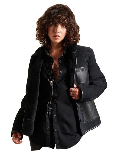 Veste femme superdry peau - ,