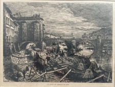LYON Pont du Change 1835