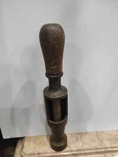 BOUCHE BOUTEILLE ANCIEN en BRONZE et BOIS