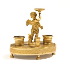 Petit encrier en bronze