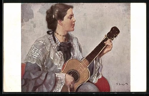 Carte postale artiste g - carte, d'artiste