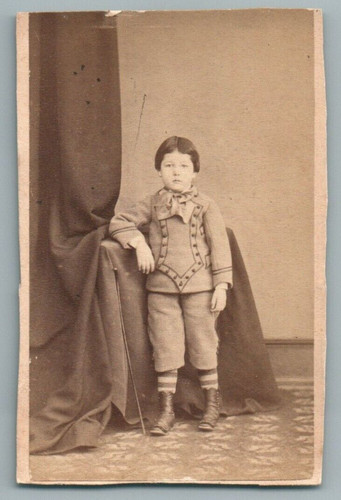 Cdv garcon costume brode - garcon,