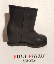 DESTOCKAGE BOTTES NEIGE FOLI FOLIO TAILLE 39 BOOTS CUIR NOIR / POINTURE 39 H420