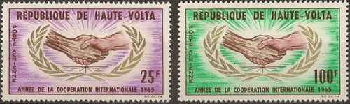 Timbres haute volta pa23 - timbres,