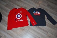2 t-shirts capitaine America enfants 10 ans marvel avengers
