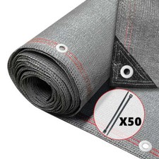 Brise vue occultant en HDPE 230g/m² 1x10m avec attaches de fixation gris