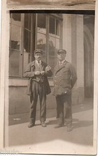 BK169 Carte Photo vintage card RPPC Homme uniforme poste gare casquette ouvrier