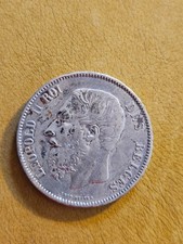 Pièce argent 5 Francs 1873 - Belgique - Léopold II Roi des Belges