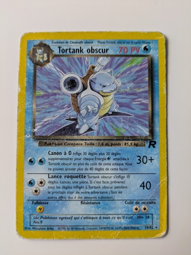 Carte pokémon tortank obscur - carte,