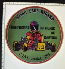 Stickers Autocollant Vintage Championnat Du Monde Karting Circuit Paul Ricard 75