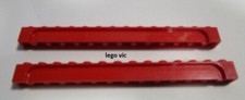 Lego 4217 x2 Brick 1x14 Groove Red Rouge City 6389 6382 7208 10184 MOC B14