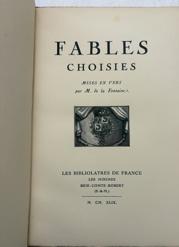 Livre fables choisies de la - livre,