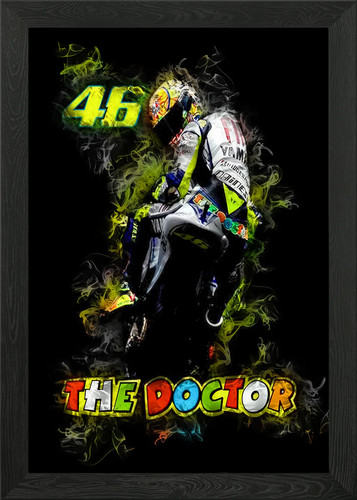 Valentino rossi moto framed - valentino,