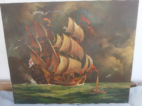 Tableau marine huile - marine,