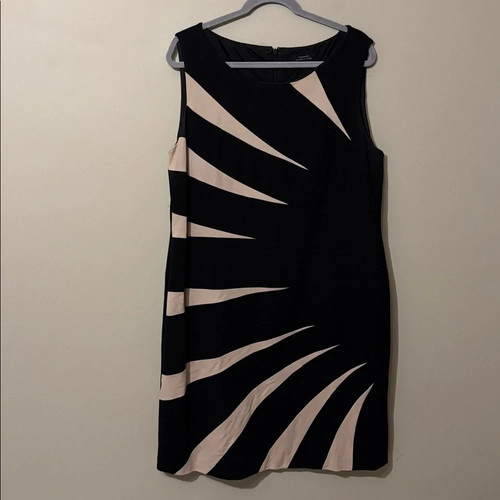 Black sleeveless dress with - black,