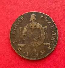 Belle monnaie de 2 Sols à la Balance daté l'An II 1793 BB. Etat TB/TB+