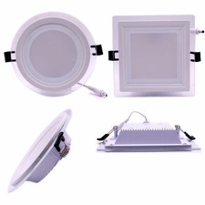 1/10x Dimmable 6W 9W 12W 18W LED Recessed Glass Ceiling Panel Down Light Lamp FR