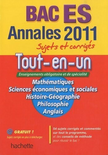 Annales tout bac es - annales, tout-en-un