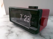 SEIKO DP690T Vintage Flip Clock Alarm Red Retro 1970s Design Rare Japan