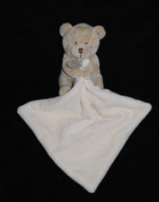 ?DOUDOU ET COMPAGNIE DC302 Ours Beige Yeux Brodés Mouchoir En boite Fleur NEUF