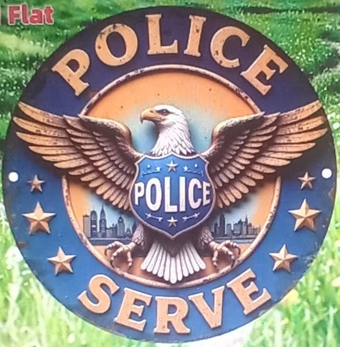 Plaque métal police - plaque,