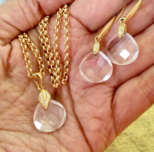 Plaqué 18k quartz cristal - or, 18k-quartz-cristal