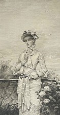 Jeanne Samary comédie française d'après Louise Abbéma graveur Champollion 1883